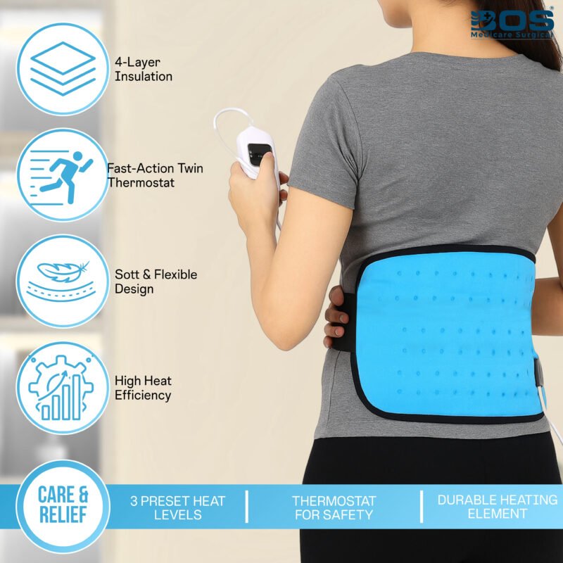 Electric heating pad with adjustable straps
