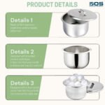 Bos Medicare Surgical Gallipot With cover stainless steel (60x40) mm Reusable Medical Tray - Image 3