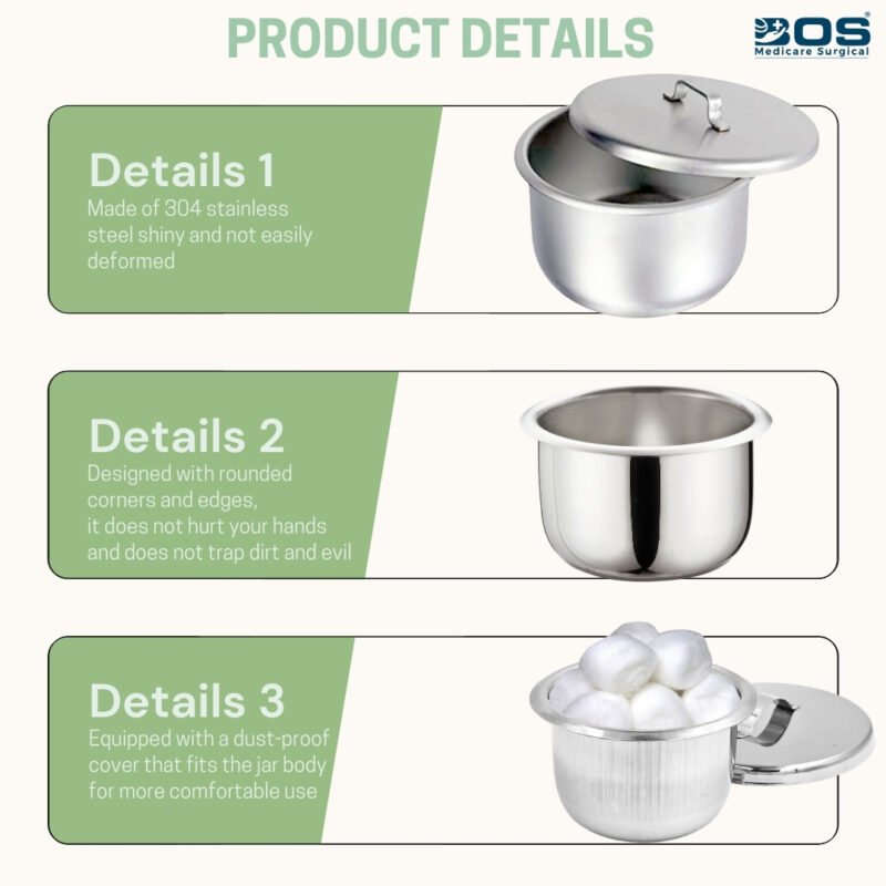 Stainless steel gallipot with cover product details