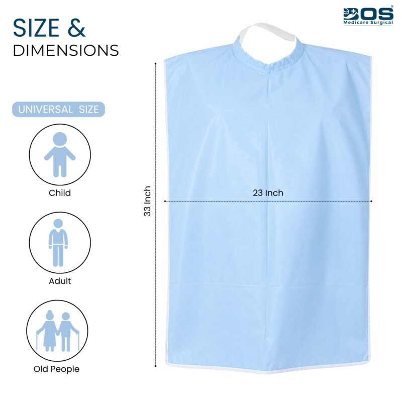 Sky Blue Dental Drape size and dimensions 33 x 23 inches