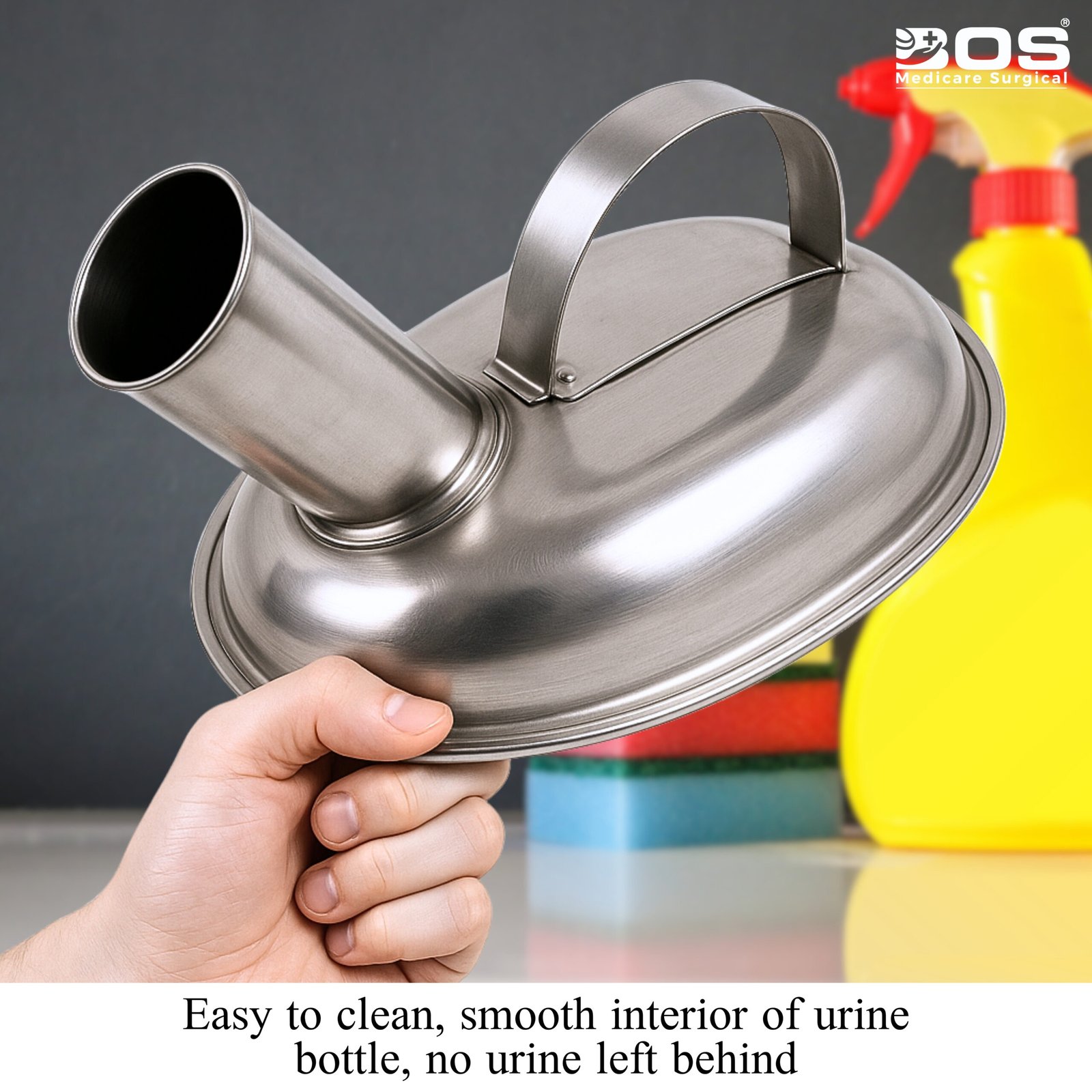 Easy clean stainless steel urinal pot
