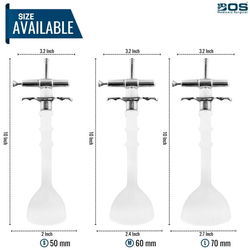 Silicone vacuum cup sizes
