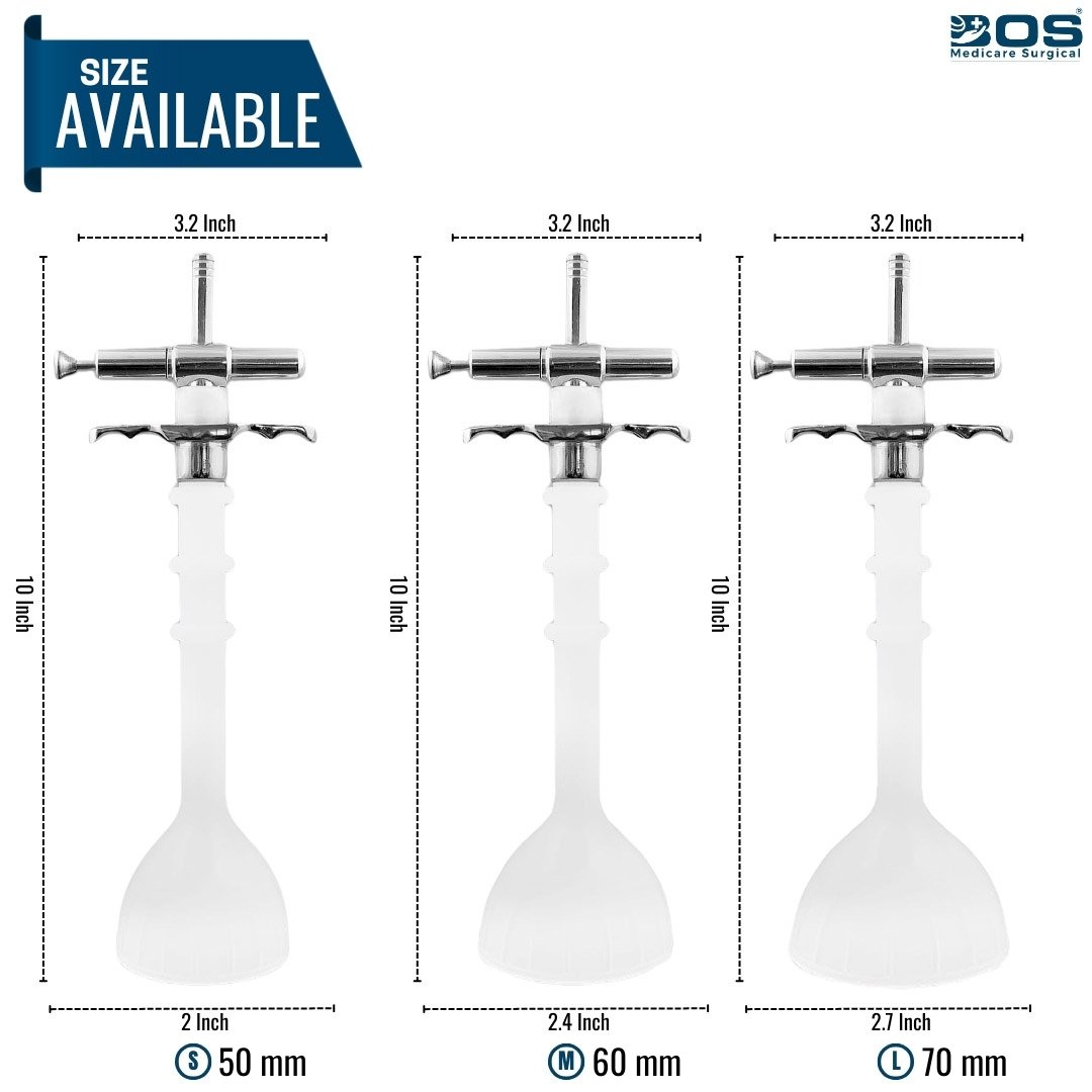 Silicone vacuum cup sizes