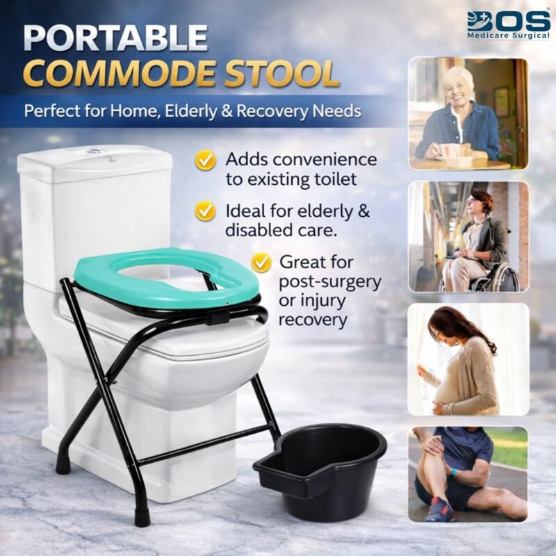 Portable Folding Commode Stool Features