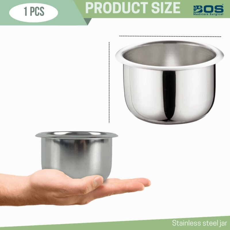 Stainless steel gallipot with cover product size