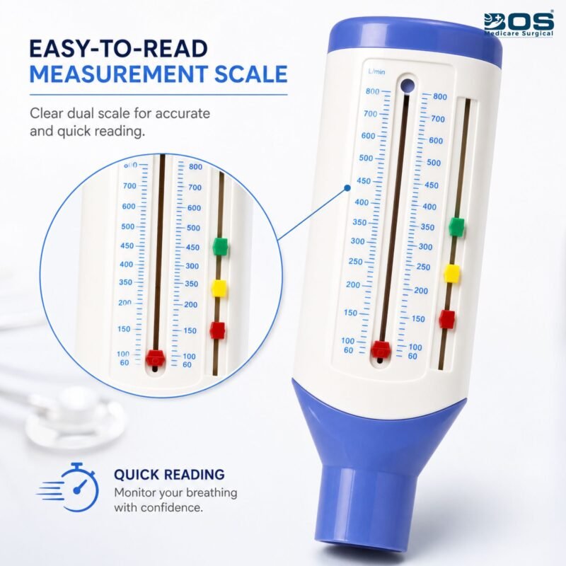 Peak Flow Meter easy reading scale