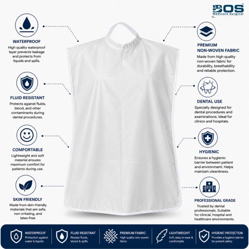 Gray Dental Drape features