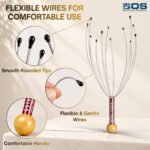 BOS MEDICARE Handheld Scratcher Massager | Manual Hair Scalp Stimulator for Relaxation & Circulation | Pack of 2 Pcs Massager (Multicolor) - Image 7
