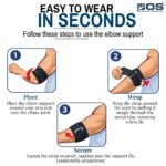 Elbow Support Brace for Pain Relief Compression Sleeve Adjustable Elbow Strap for Tennis Elbow Gym Workout Arthritis Sports Injury Men Women - Image 5
