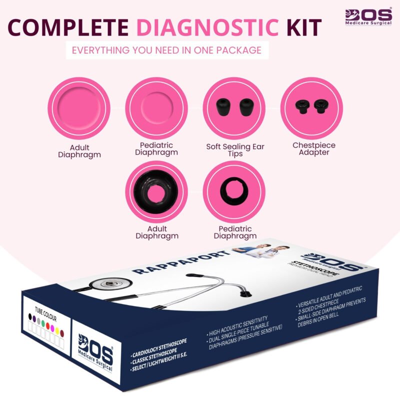 Pink Stethoscope Complete Diagnostic Kit