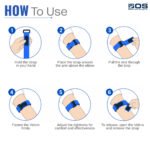 Bos Medicare Surgical Tourniquet Strap with Velcro Closure & Buckle Medical Phlebotomy Band Pack of 6 Resistance Band (Blue, Pack of 6) - Image 5