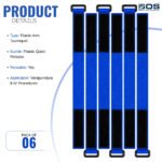 Bos Medicare Surgical Tourniquet Strap with Velcro Closure & Buckle Medical Phlebotomy Band Pack of 6 Resistance Band (Blue, Pack of 6) - Image 6