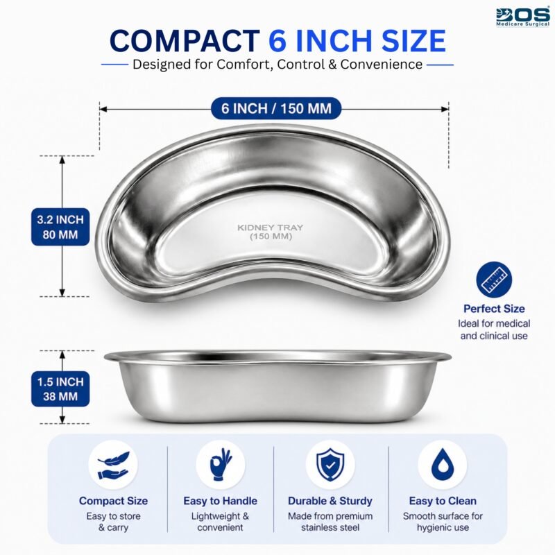 6 Inch Kidney Tray