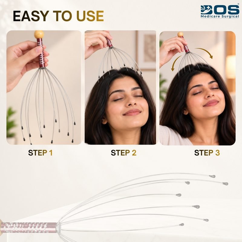 Easy to Use Handheld Scalp Massager