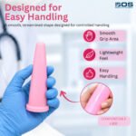 Silicone Dilator Large Size, Smooth Finish Medical Anal Dilator for Controlled Dilation, Personal Care & Clinical Use, Pink with SizeGuide - Image 4