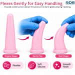 Silicone Dilator Large Size, Smooth Finish Medical Anal Dilator for Controlled Dilation, Personal Care & Clinical Use, Pink with SizeGuide - Image 5