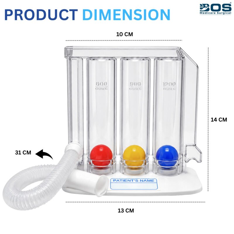 Lung Exerciser 3 Ball Dimensions
