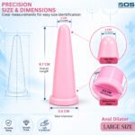 Silicone Dilator Large Size, Smooth Finish Medical Anal Dilator for Controlled Dilation, Personal Care & Clinical Use, Pink with SizeGuide - Image 6