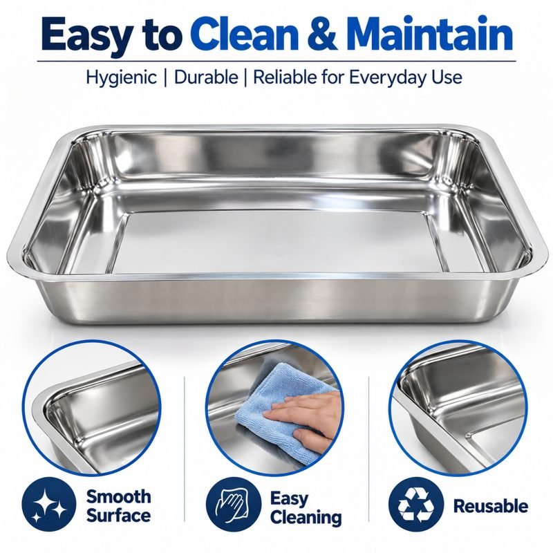 Easy Clean Stainless Steel Baby Tray