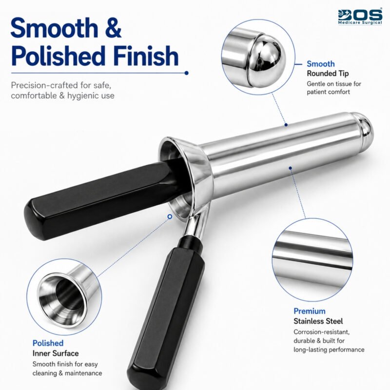 Smooth Finish Stainless Steel Proctoscope