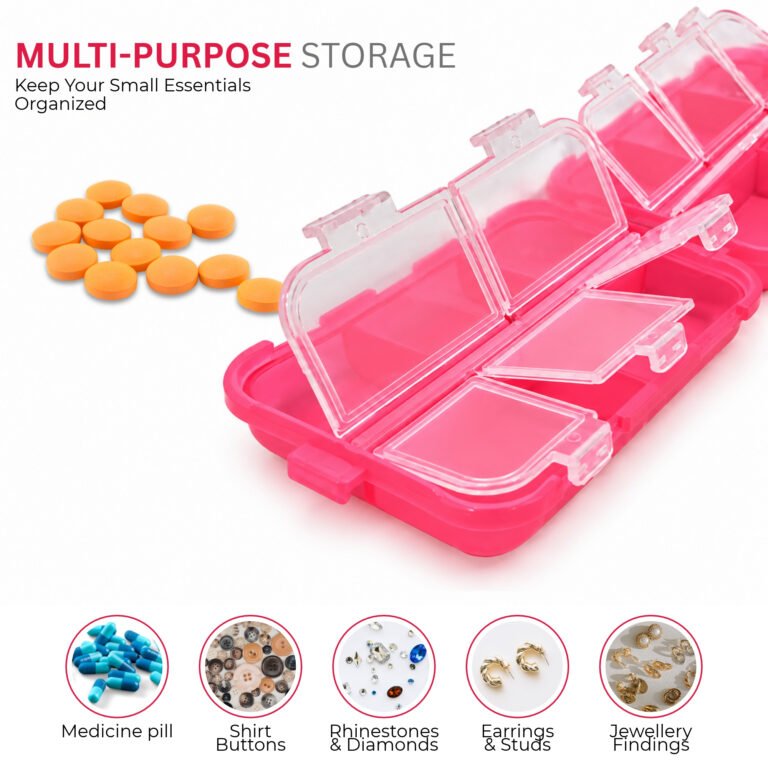 Multiple Compartments Pill Box (Multicolor)