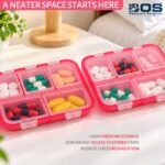 Multiple Compartments Pill Box (Multicolor)